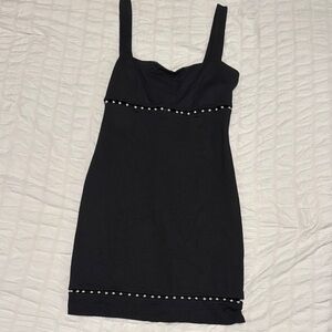 Topshop Black Mini Sheath Dress with Sweetheart Neckline for Cocktail